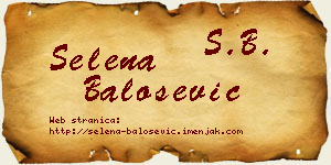 Selena Balošević vizit kartica